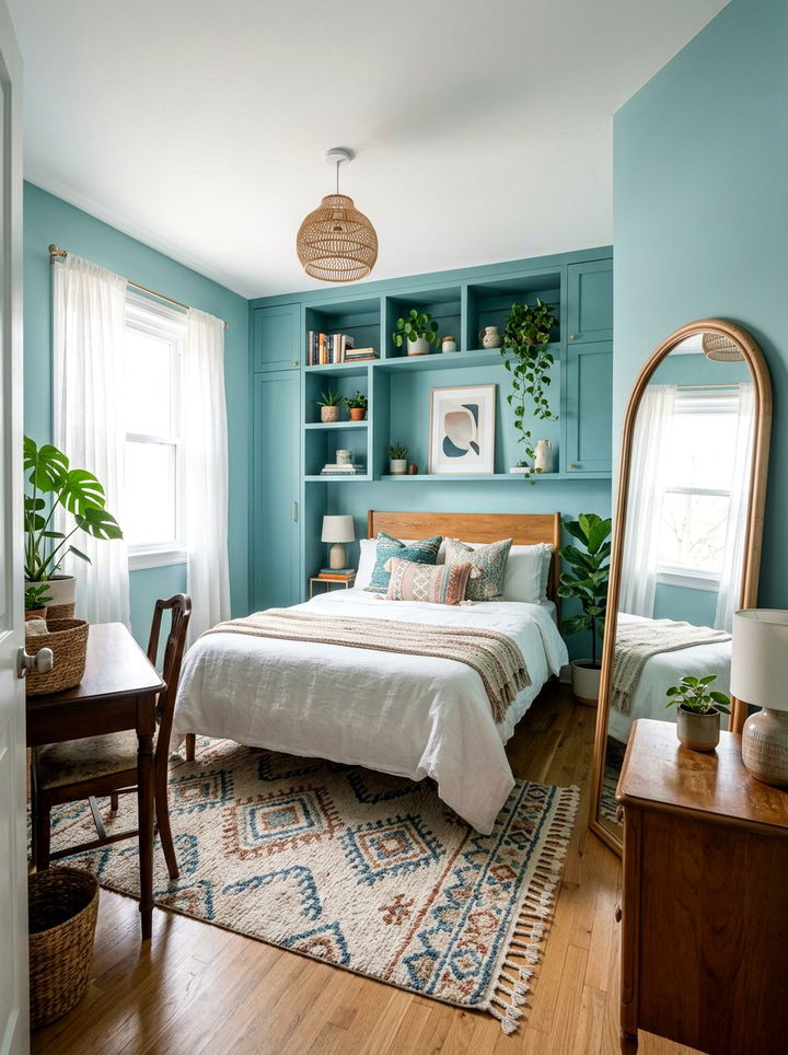 Item21 - 30 bohemian teal bedroom ideas