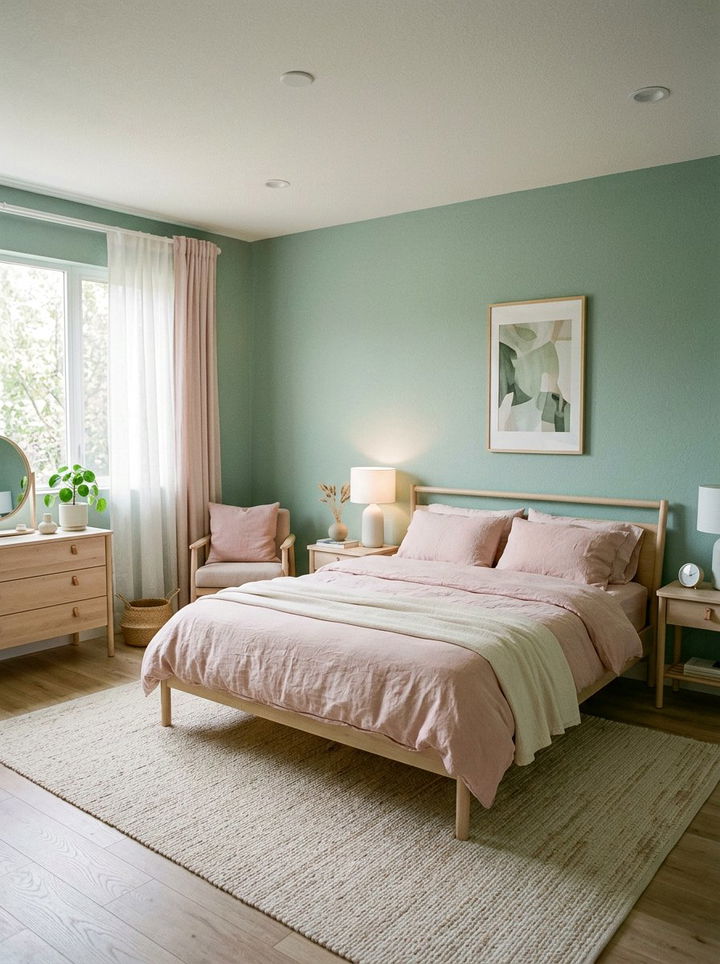 Item21 - 30 pink and green bedroom color combo