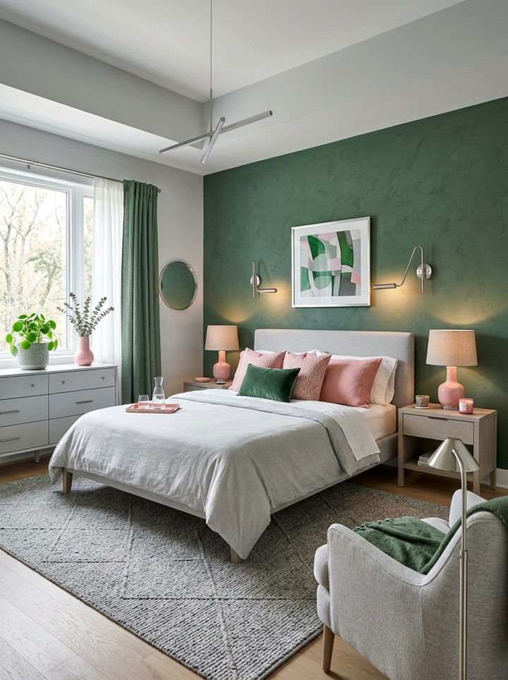 Item24 - 30 pink and green bedroom color combo