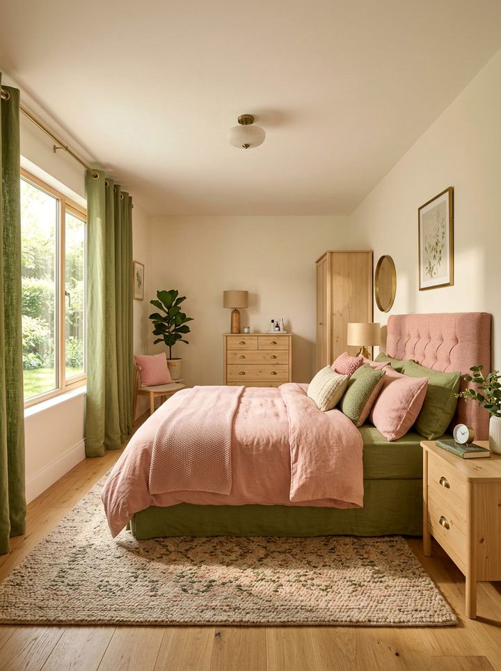 Item25 - 30 pink and green bedroom color combo