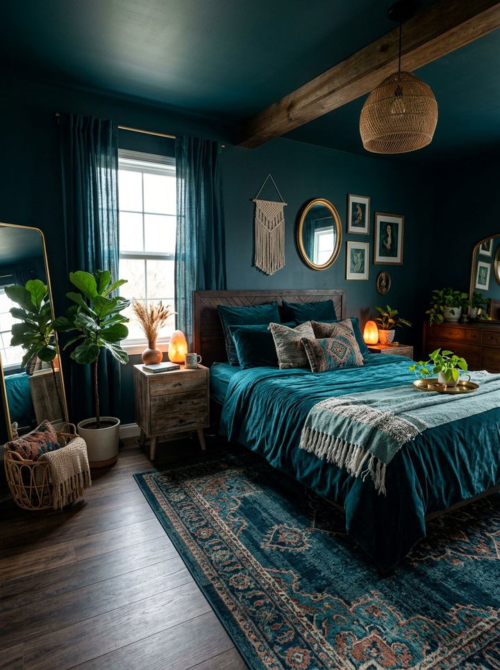 Item27 - 30 bohemian teal bedroom ideas