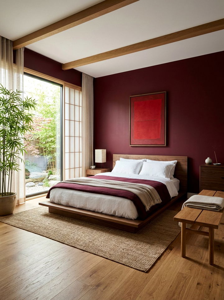 Item28 - 30 wine red bedroom ideas