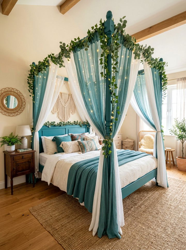 Item30 - 30 bohemian teal bedroom ideas