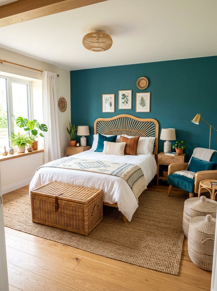 Item4 - 30 bohemian teal bedroom ideas