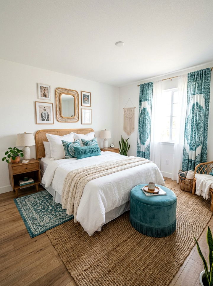 Item7 - 30 bohemian teal bedroom ideas