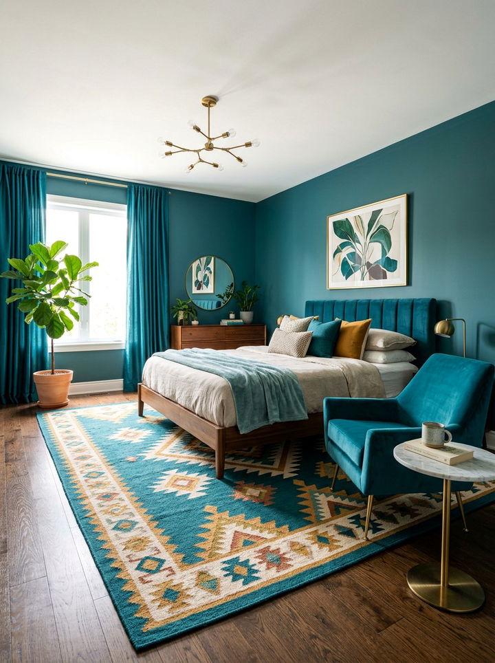 Item9 - 30 bohemian teal bedroom ideas
