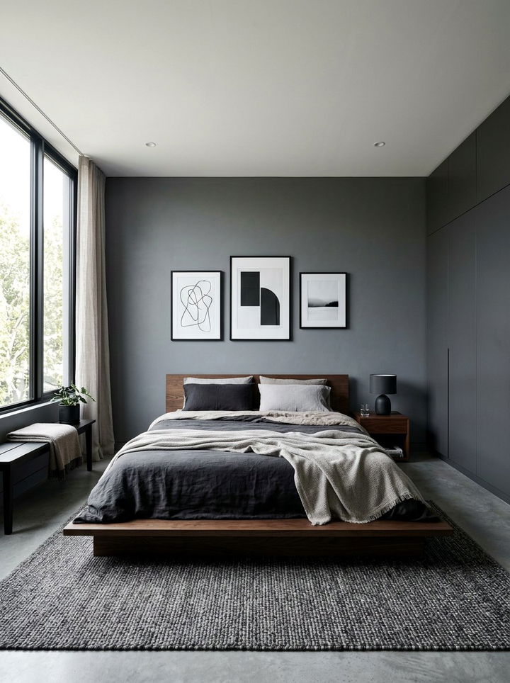 Item9 - 30 dark bedroom ideas