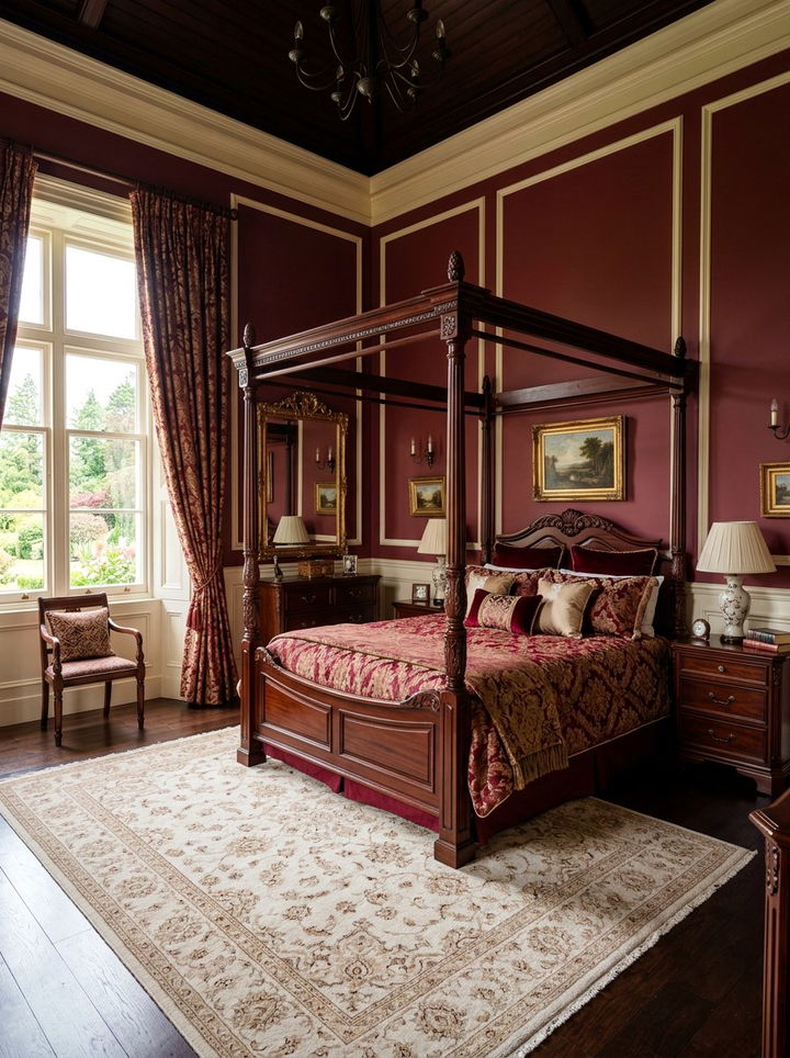 Item9 - 30 wine red bedroom ideas