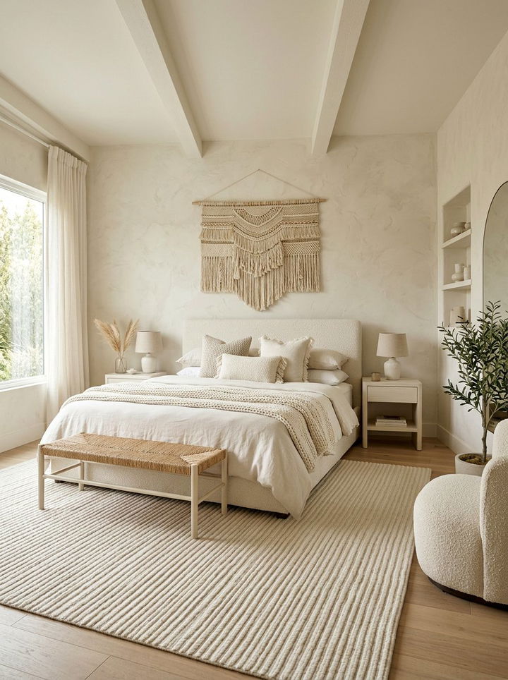 Ivory Textured Bedroom - 30 ivory bedroom ideas