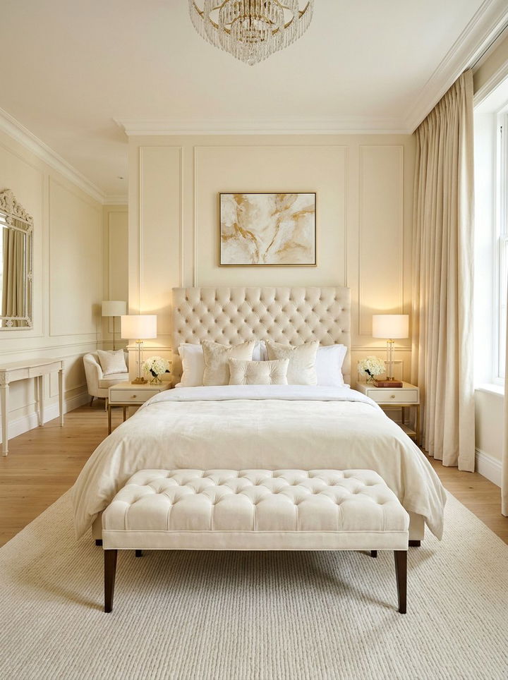 Ivory Velvet Bedroom - 30 ivory bedroom ideas
