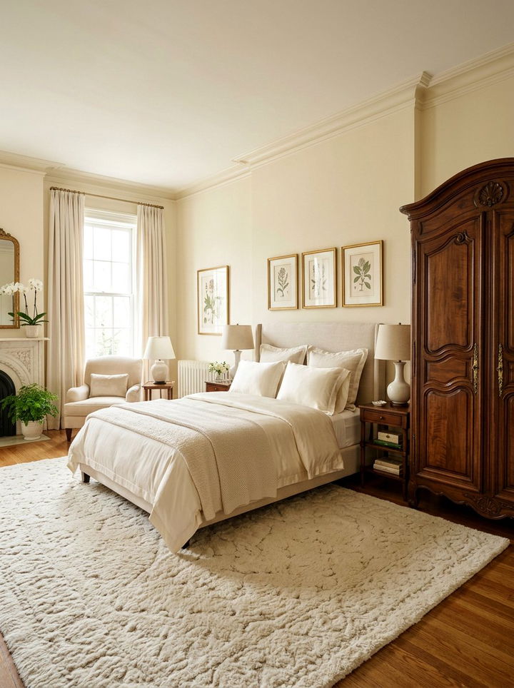 Ivory cream bedroom - 30 cottagecore bedroom color ideas