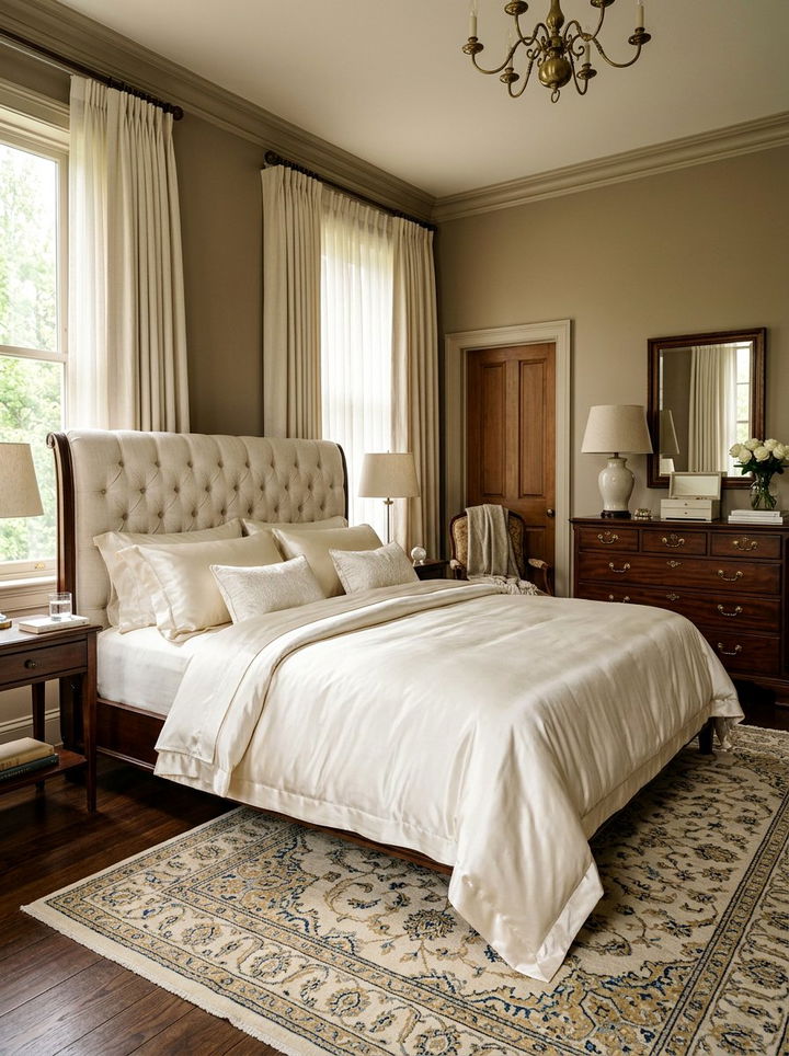 Ivory silk bedding - 30 bedroom silk bedding ideas