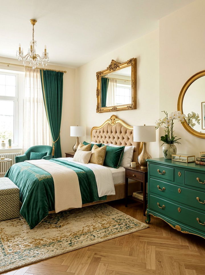 Jade Green And Gold Decor - 30 jade green bedroom ideas
