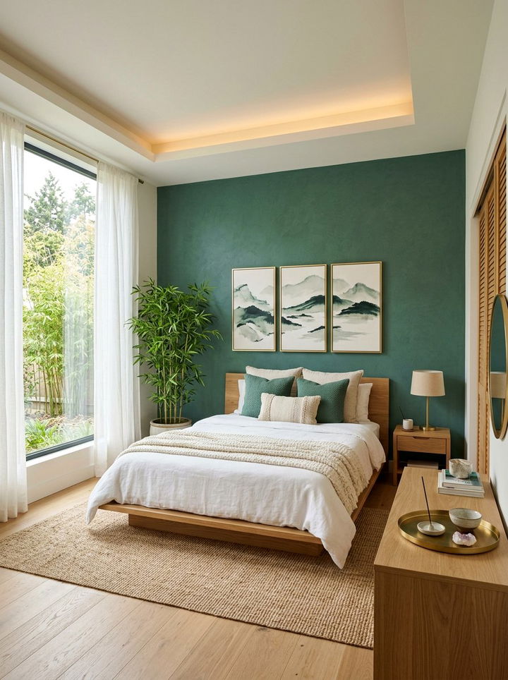 Jade Green And Gold Zen Bedroom - 30 green and gold bedroom color combo