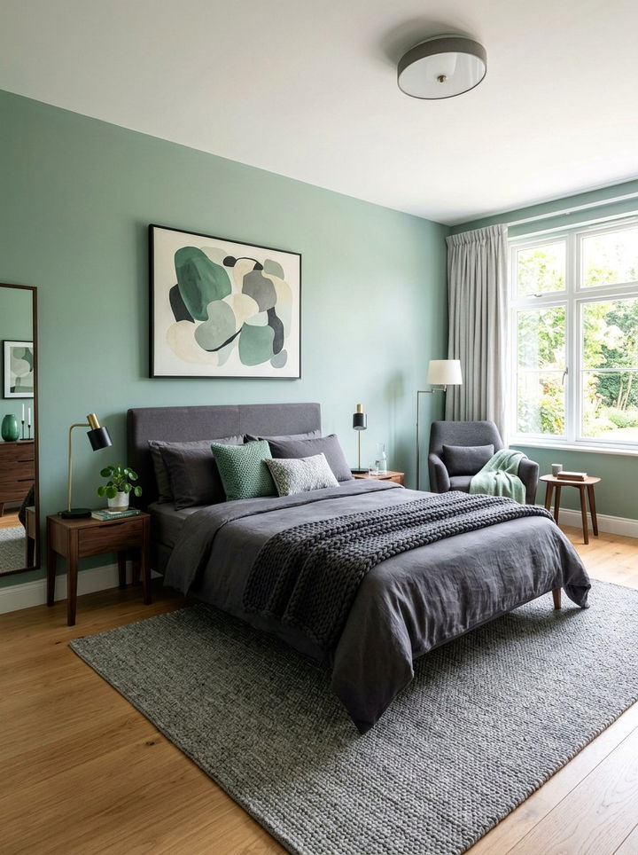 Jade Green And Grey Color Scheme - 30 jade green bedroom ideas