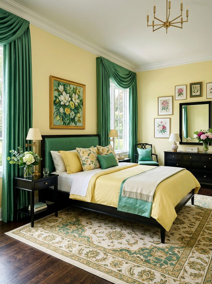 Jade Green And Primrose Yellow Bedroom - 30 yellow green bedroom ideas