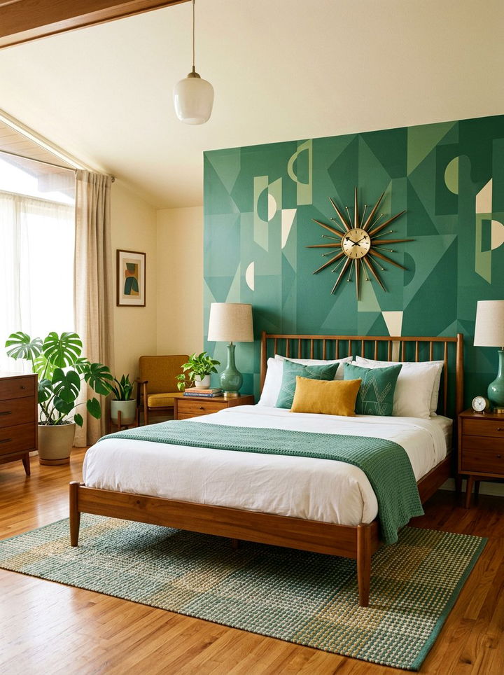 Jade Green Mid Century Modern Style - 30 jade green bedroom ideas