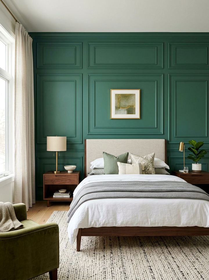 Jade Green Wall Paneling - 30 jade green bedroom ideas