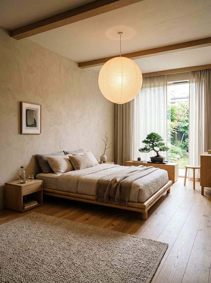 Japandi Bedroom - 30 cozy bedroom settings