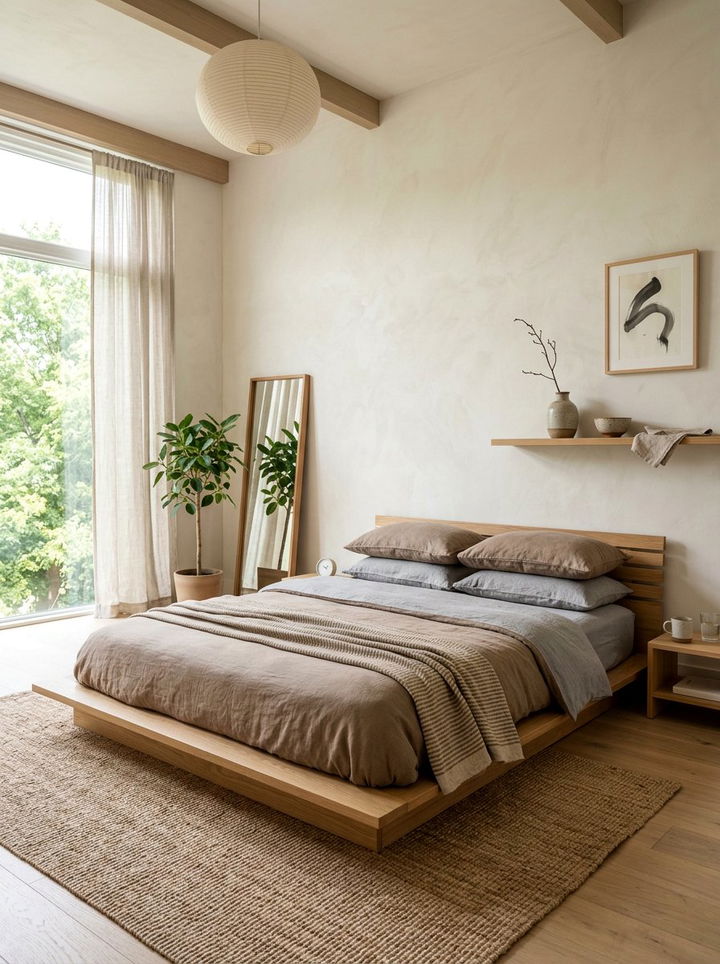 Japandi Bedroom - 30 neutral bedroom ideas