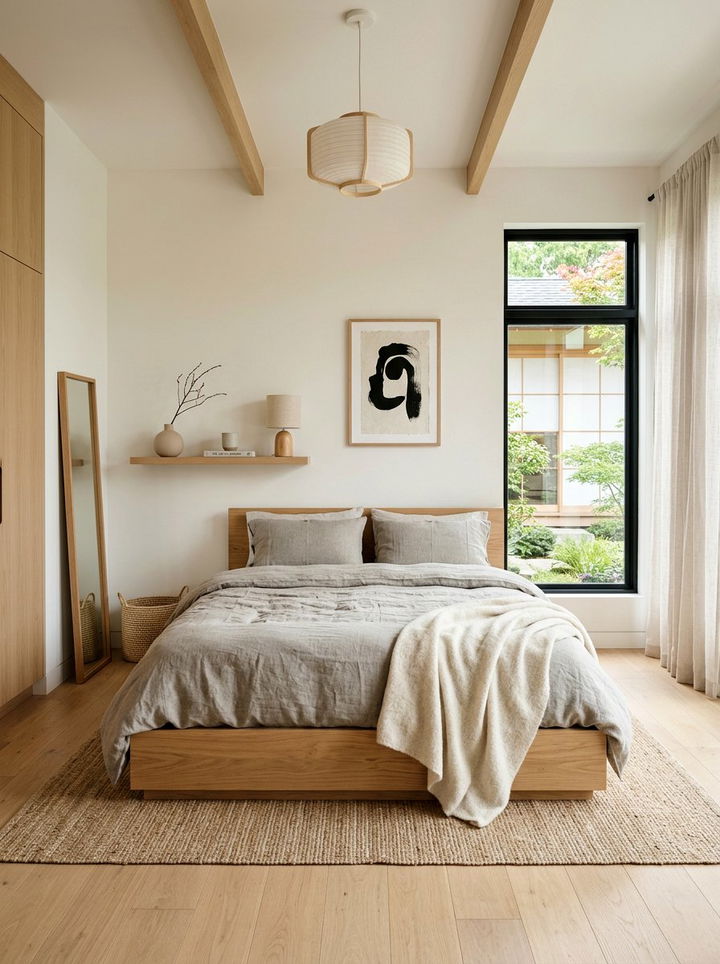 Japandi Bedroom - 30 cozy bedroom ideas