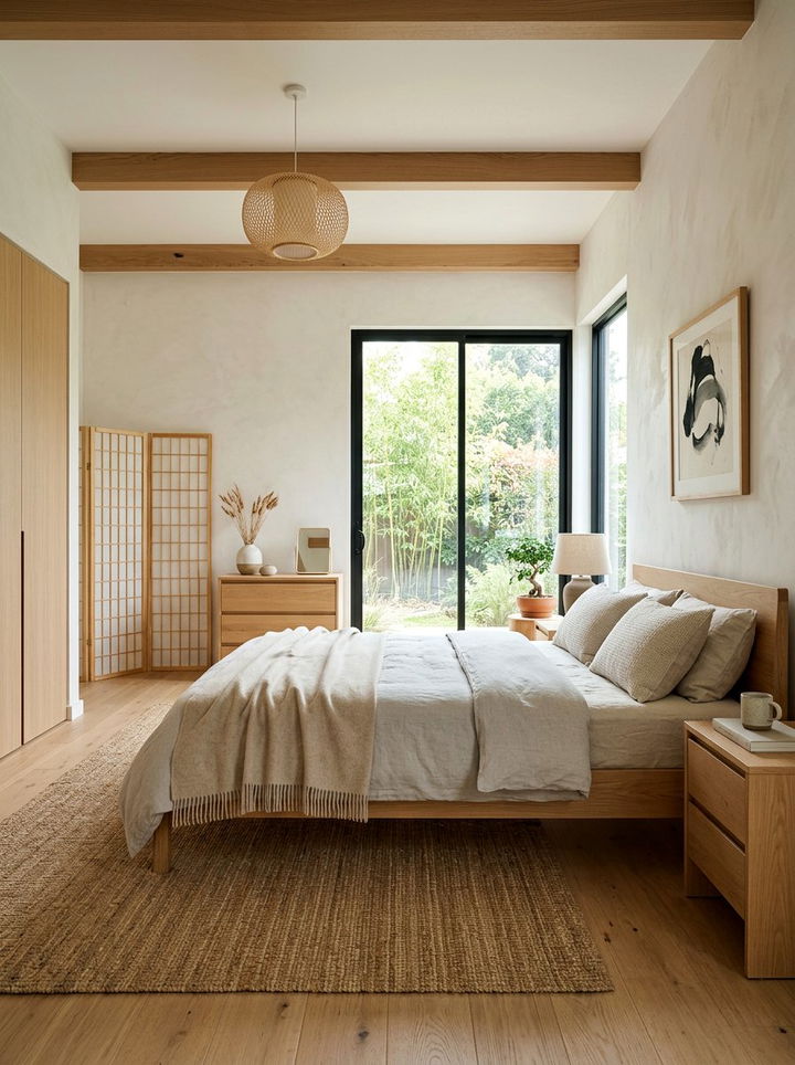 Japandi Bedroom Style - 30 bedroom decoration ideas
