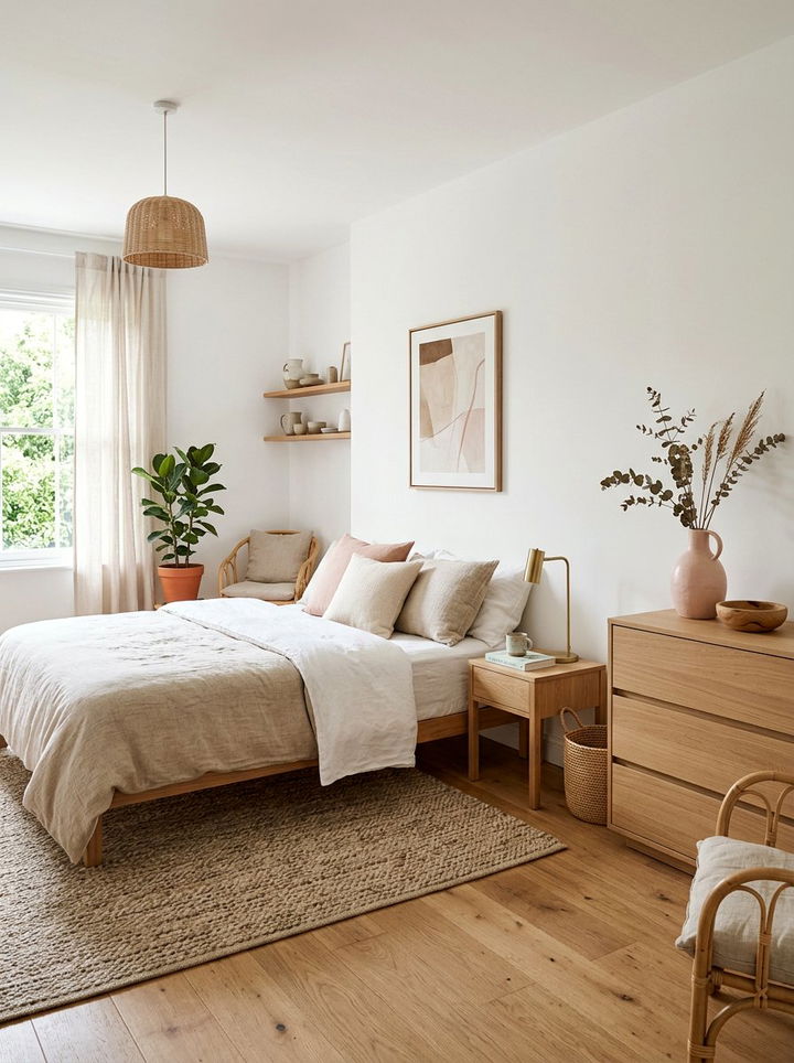 Japandi Blush And White Bedroom - 30 blush and white bedroom ideas