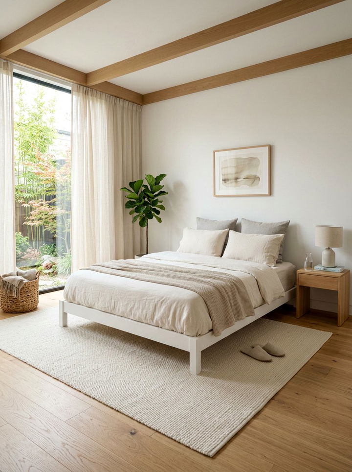 Japandi Cream White Bedroom - 30 cream and white bedroom ideas