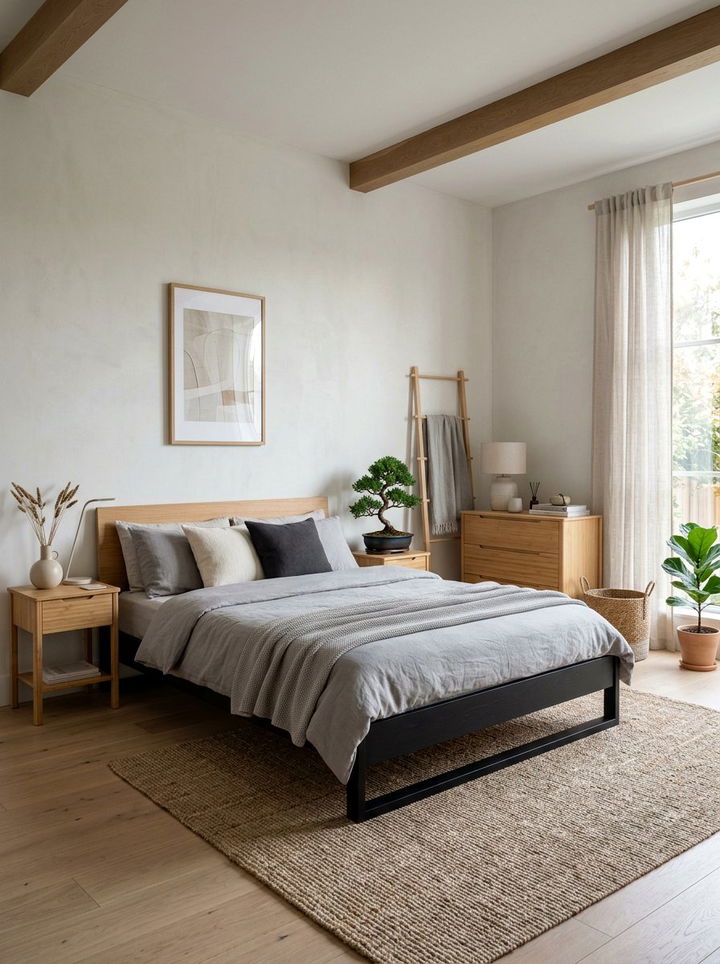 Japandi Neutral Bedroom - 30 cool neutral bedroom ideas