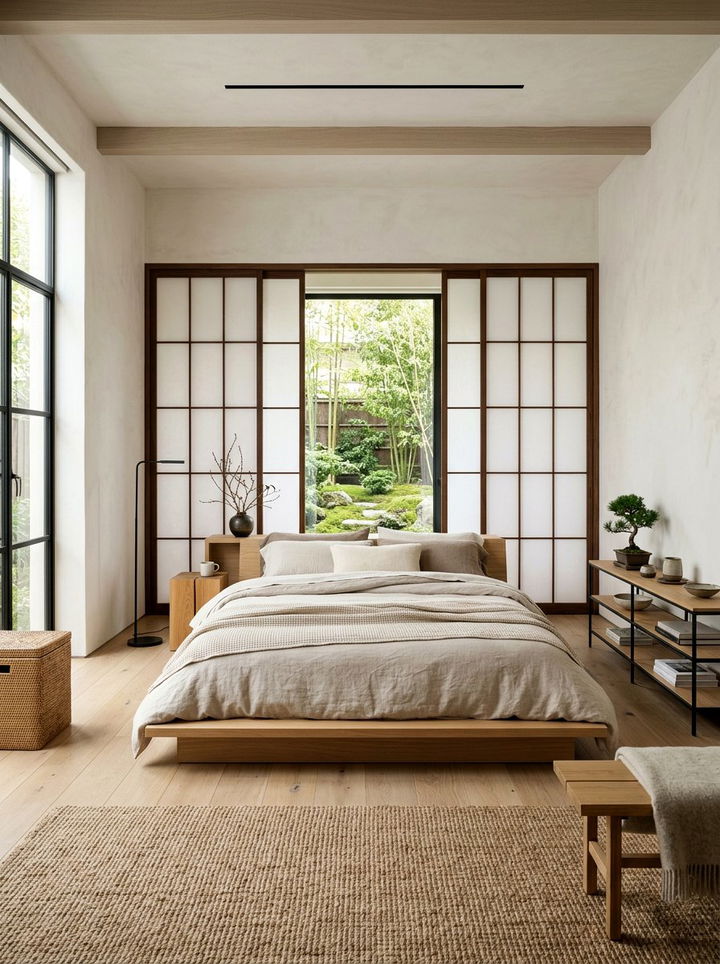Japandi Neutral Bedroom Style - 30 warm neutral bedroom ideas
