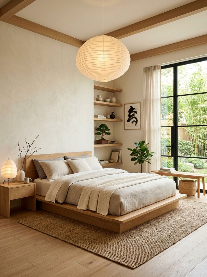 Japandi Style Bedroom - 30 model home bedroom ideas