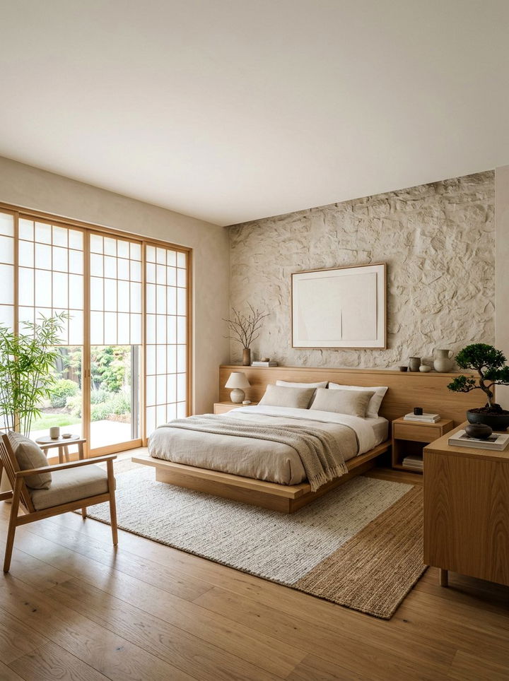 Japandi Style Bedroom - 30 bedroom transformation ideas