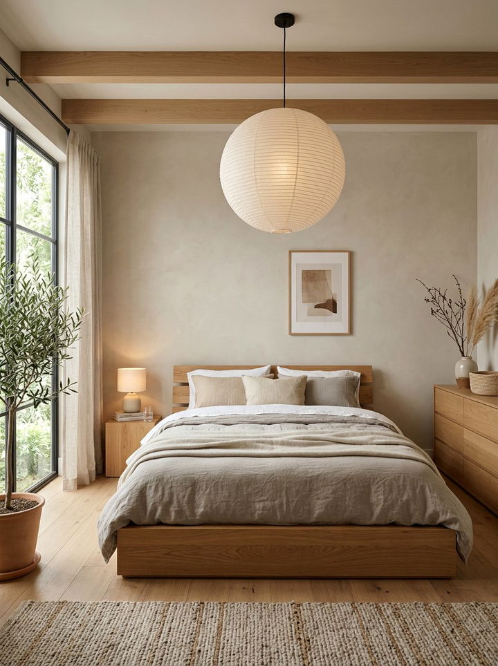 Japandi Style Greige Bedroom - 30 greige bedroom ideas