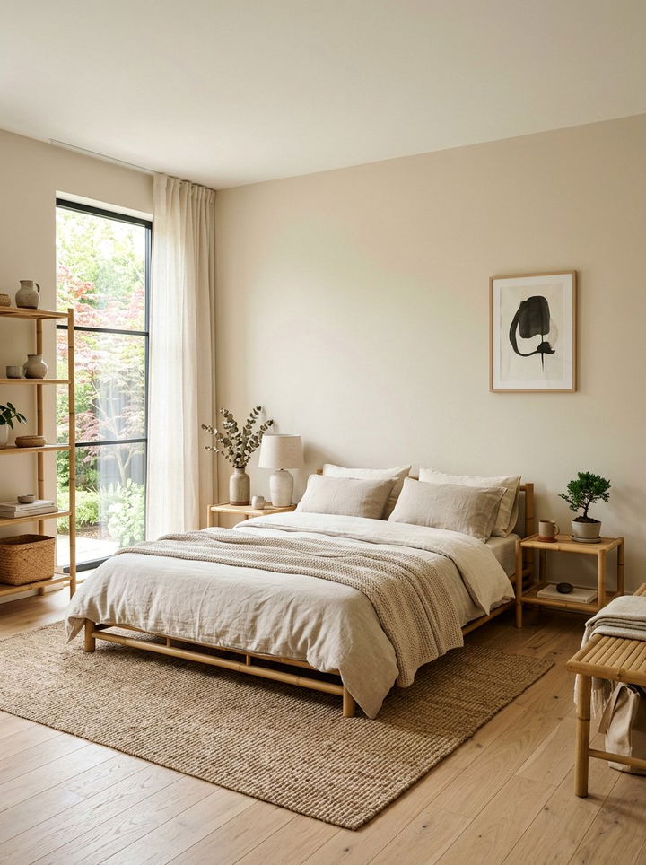 Japandi bedroom - 30 bedroom upgrade ideas