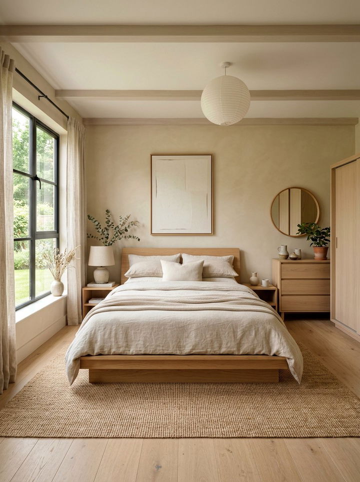 Japandi beige bedroom - 30 modern beige bedroom ideas