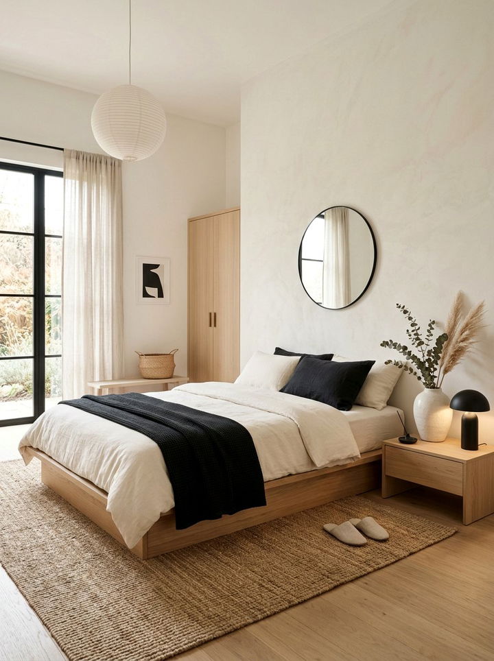 Japandi off white bedroom - 30 off-white bedroom ideas
