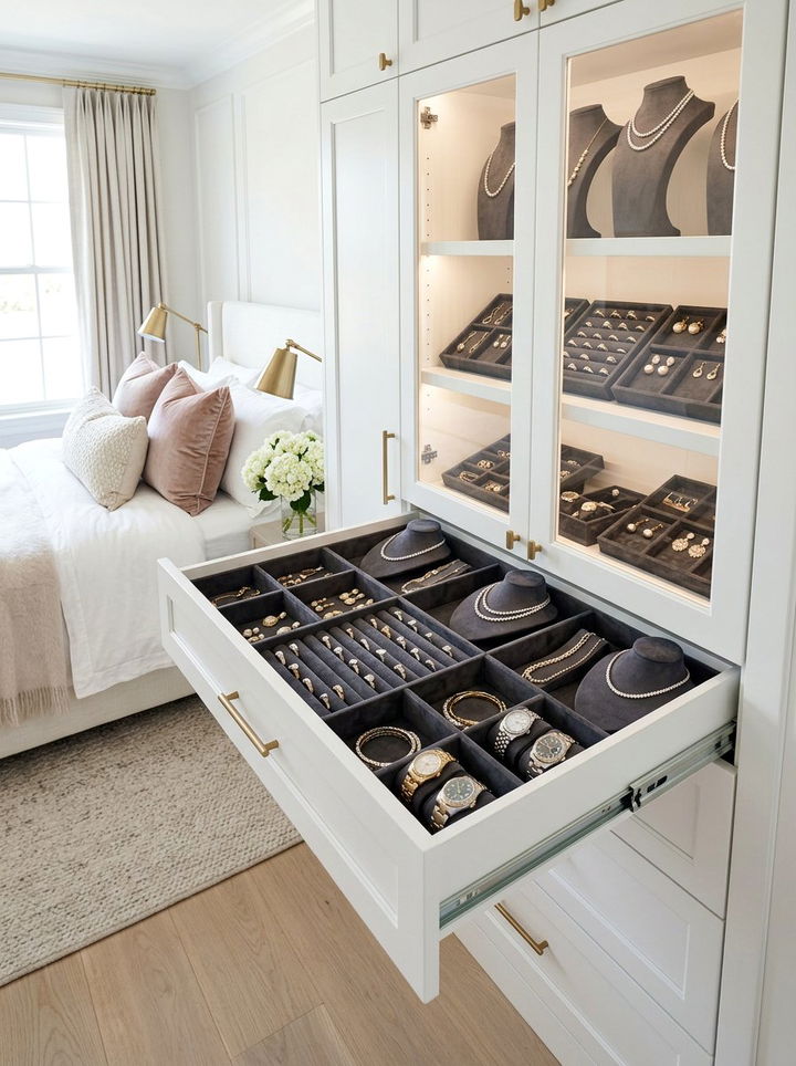 Jewelry Storage Wardrobe - 30 bedroom built-in wardrobes