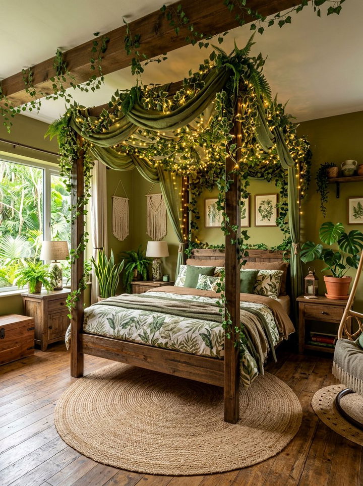 Jungle Canopy Bed - 30 dinosaur bedroom ideas