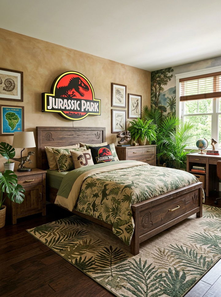 Jurassic Park Bedroom - 30 geek bedroom ideas