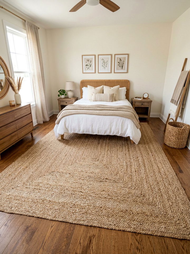 Jute Rug Bedroom - 30 bohemian bedroom ideas