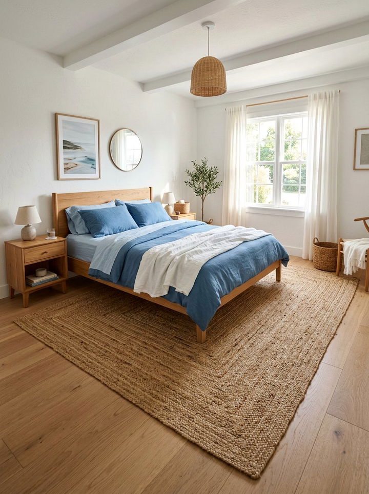 Jute Rug Bedroom - 30 coastal bedroom ideas