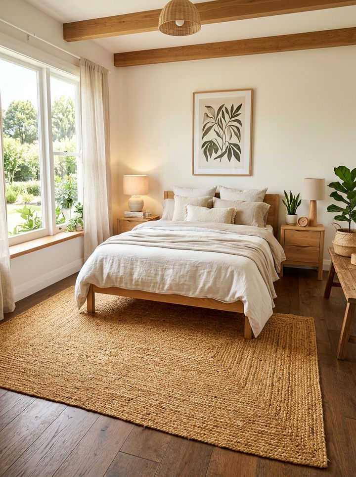 Jute Rug Bedroom - 30 beach house bedroom ideas