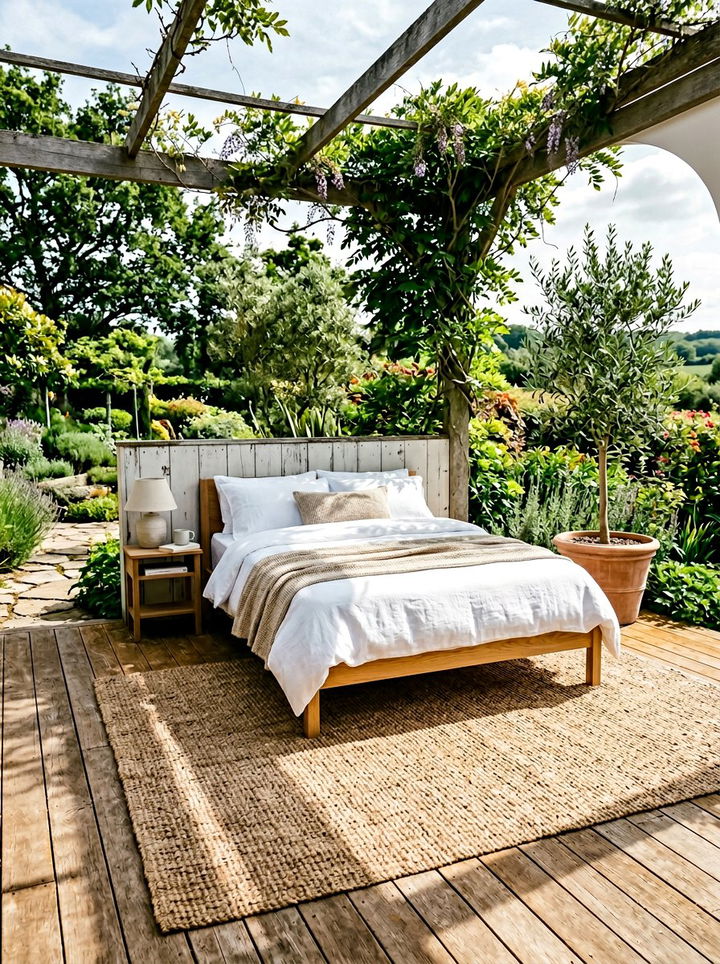 Jute Rug - 30 layered texture bedroom ideas