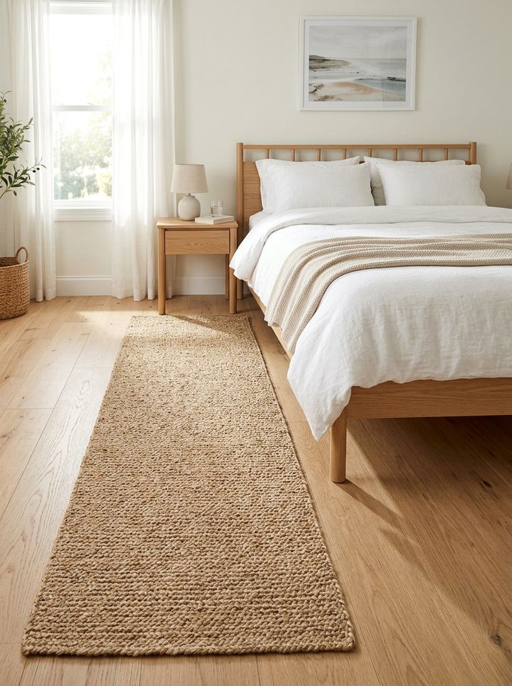 Jute Runner Rug Beside Bed - 30 bedroom runner rugs