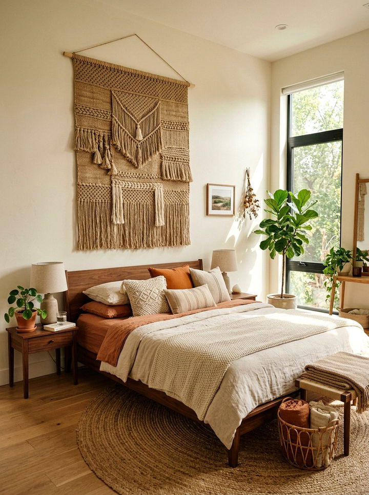Jute Wall Hanging - 30 woven bedroom ideas