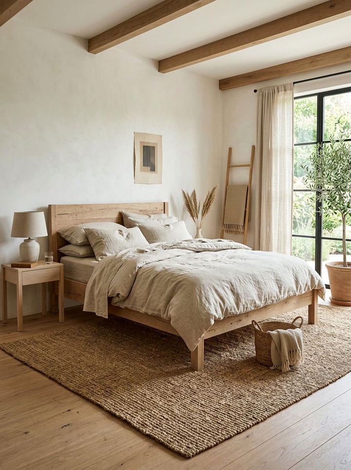 Jute and linen bedroom - 30 earth tone bedroom ideas