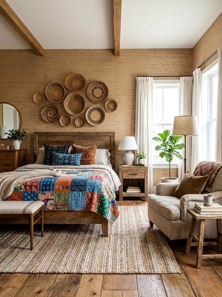 Jute grasscloth wallpaper - 30 bedroom grasscloth wallpapers