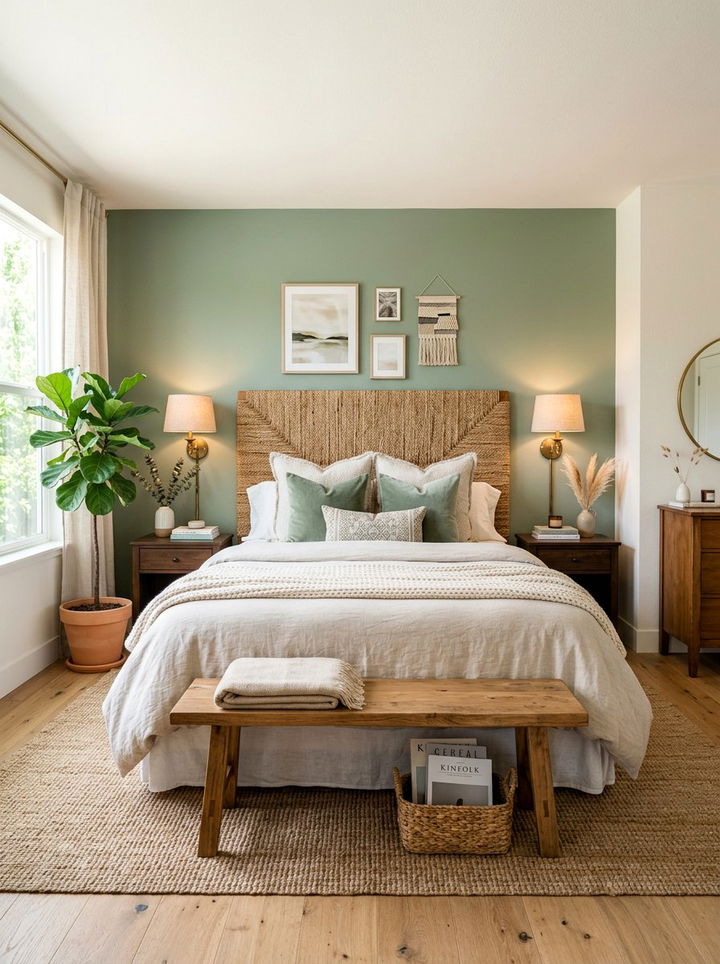 Jute headboard for master bedroom - 30 jute bedroom ideas
