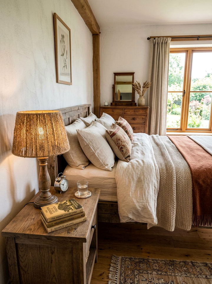 Jute lampshade for bedroom - 30 jute bedroom ideas