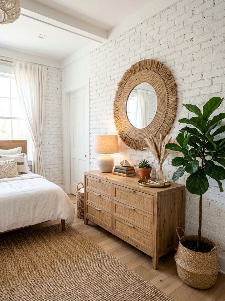 Jute mirror for bedroom - 30 jute bedroom ideas